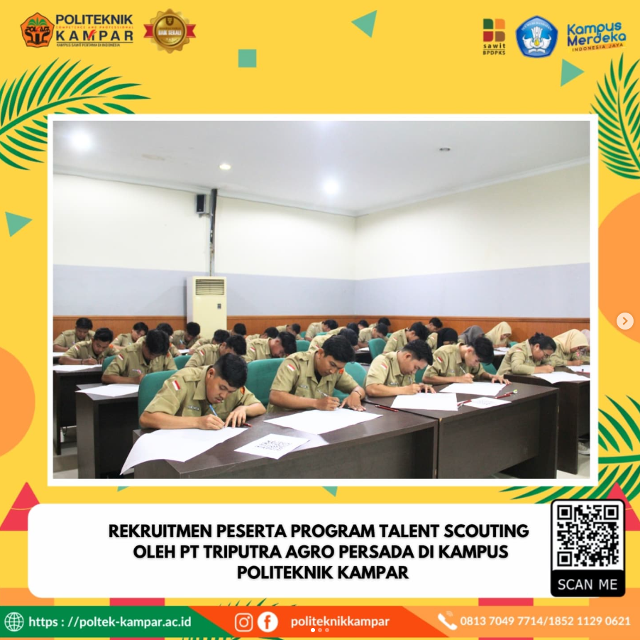 Berita rekruitmen-peserta-program-talent-scouting-oleh-pt-triputra-agro-persada-di-kampus-politeknik-kampar